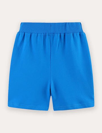 Cartoon Dinosaur Applique Shorts